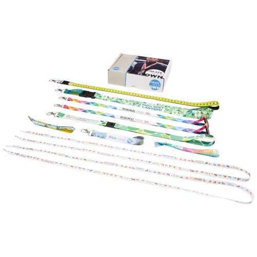 Confezione con cordini assortiti con stampa a sublimazione