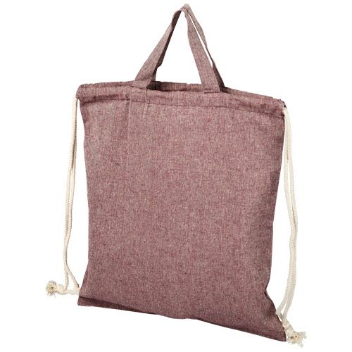 Zaino con cordoncino Pheebs in tessuto riciclato, 150 g/m² - 6L