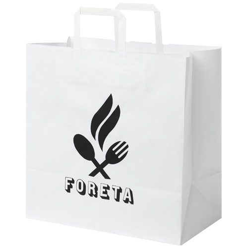 Sacchetto in carta kraft da 80-90 g/m2 con manici piatti - 34 x 20 x 35 cm