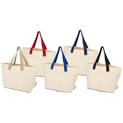Tote bag pieghevole in cotone riciclato certificato GRS da 140 g/m² Sierra - 7L