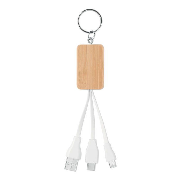 CLAUER. Cavo 3 in 1 in bamboo