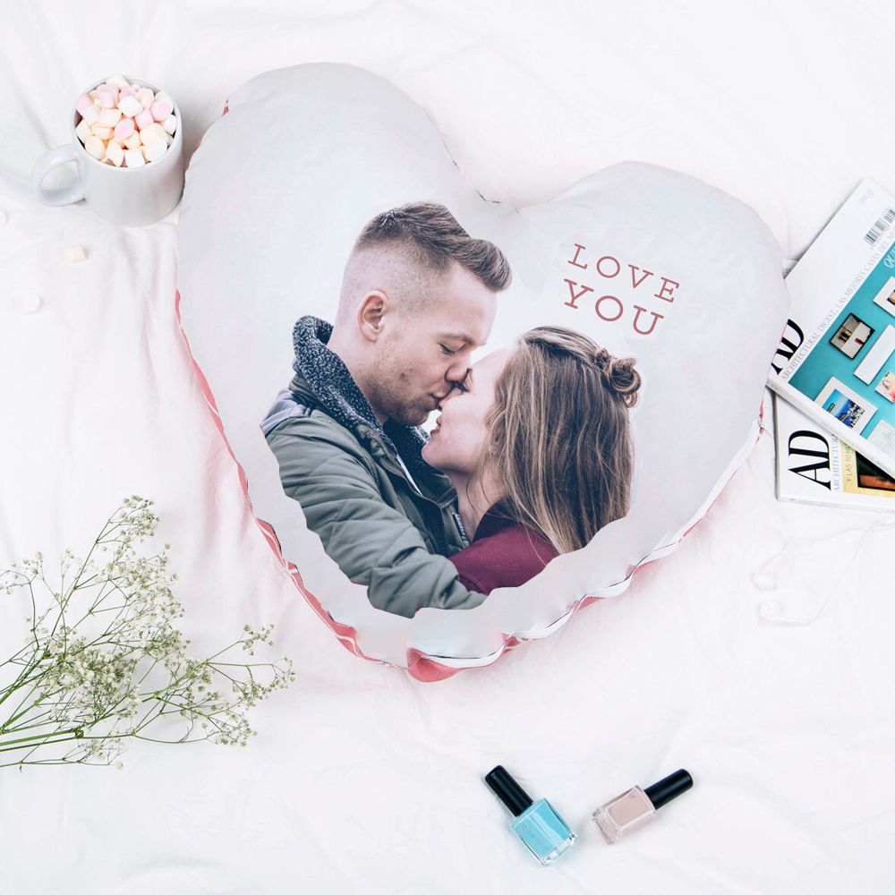 Cuscino Personalizzato Con Foto – 38x38 Cm, In Cotone E Juta, Imbottitura Anallergica, Idea Regalo San Valentino