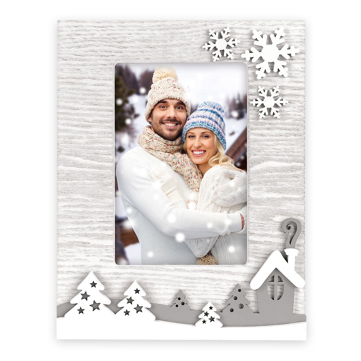 Cornice natalizia con decori in rilievo