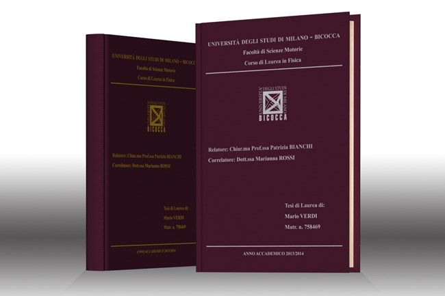 Copertina Tesi in Seta