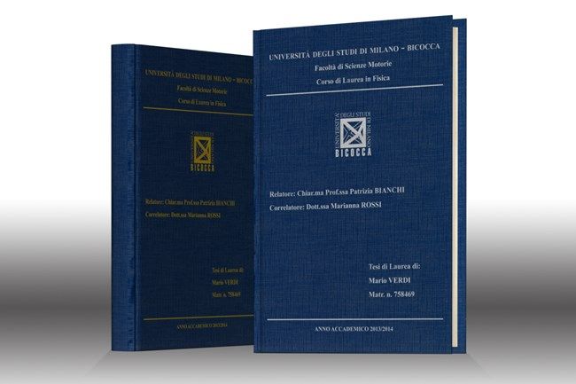 Stampa tesi online - similpelle PVC Blu