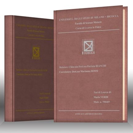 Copertina Tesi in Velluto