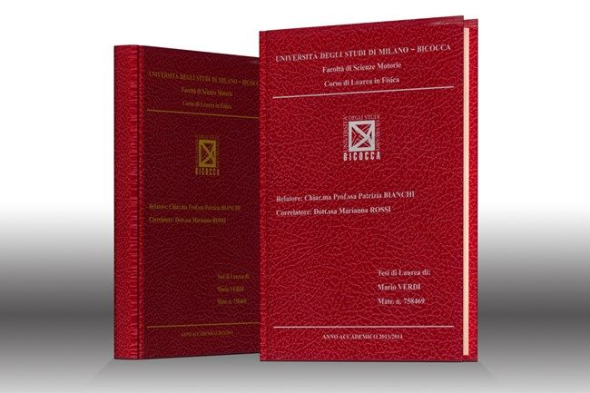 Stampa tesi online - similpelle Zigrinato Rosso