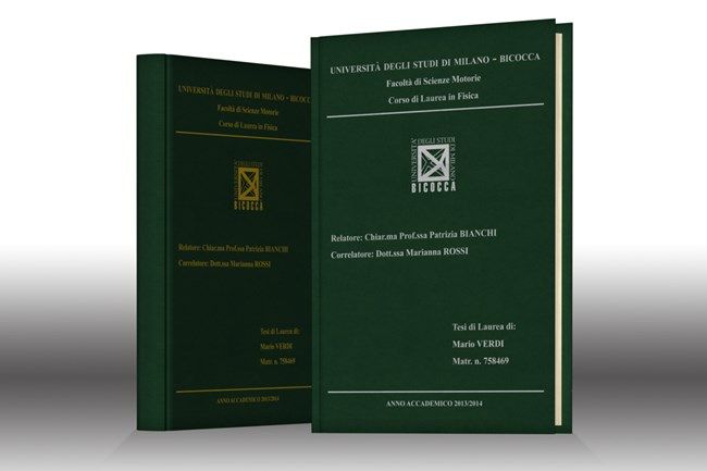 Stampa tesi online - velluto Verde