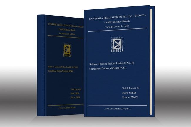 Stampa tesi online - seta Blu Chiaro