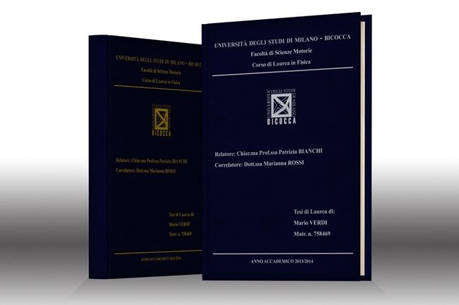 Stampa tesi online - velluto Blu