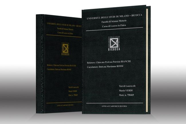 Copertina Tesi in Vera Pelle