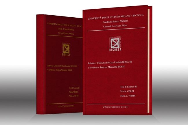 Stampa tesi online - velluto Rosso