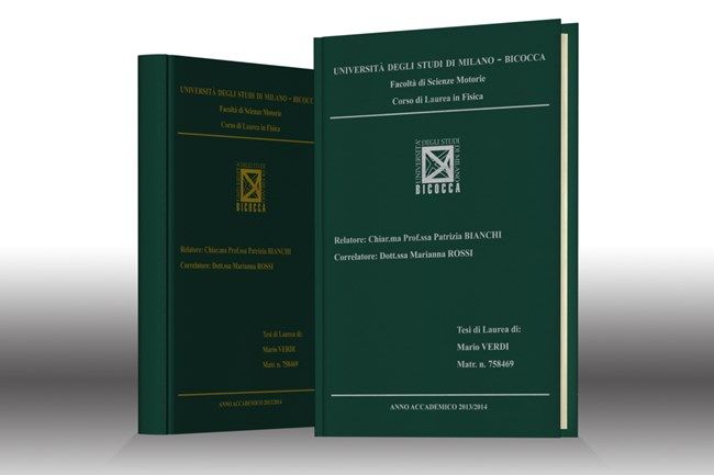 Stampa tesi online - tela Verde