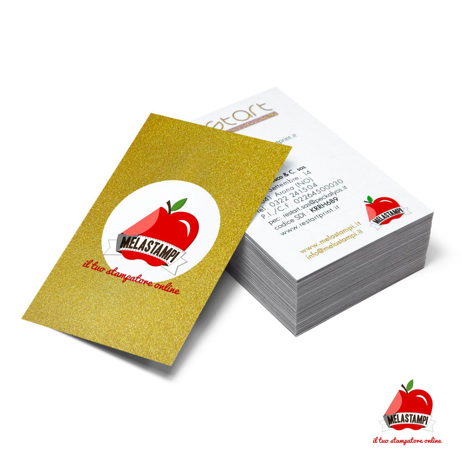 Biglietto da visita ORO e ARGENTO metallizzati