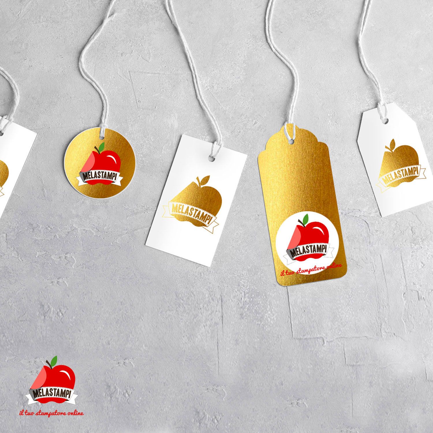 Cartellini con colori speciali