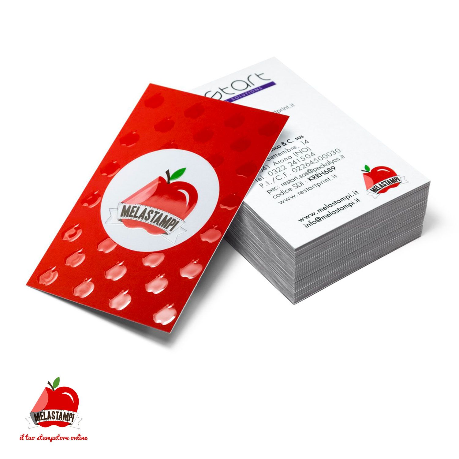 Biglietti da visita con vernice UV 3D