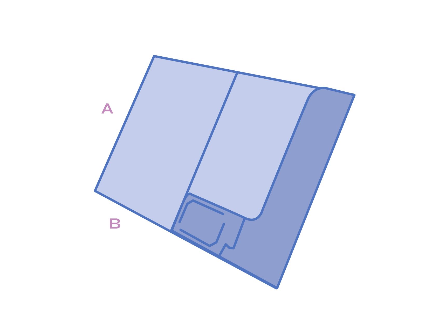 Folder with business card slit (without back)