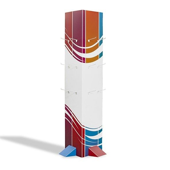 Espositore Per Borse A T In Metallo Bianco, Altezza Regolabile (38-64 Cm), Doppio Gancio, Base Spessa Antiscivolo - 4