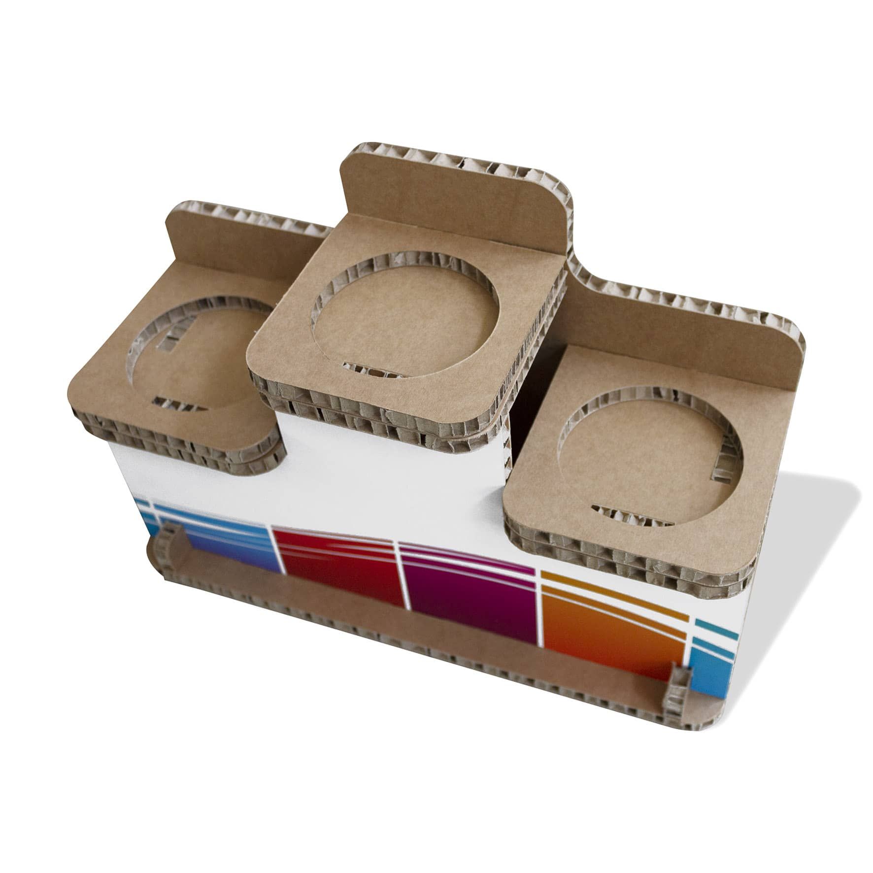 Espositore Per Vino In Legno A 3 Livelli - Portabottiglie Autoportante Per 12 Bottiglie, Design Ondulato Vintage, 43x23,5x25 Cm