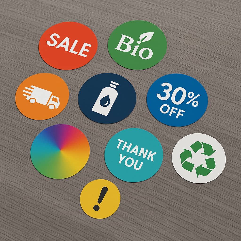 Etichette adesive in PVC circolari