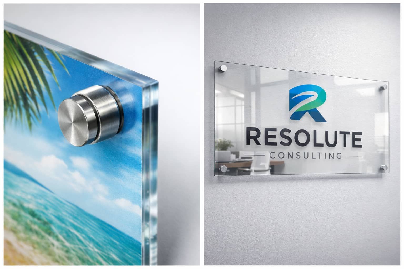 Stampa su Plexiglass trasparente personalizzata