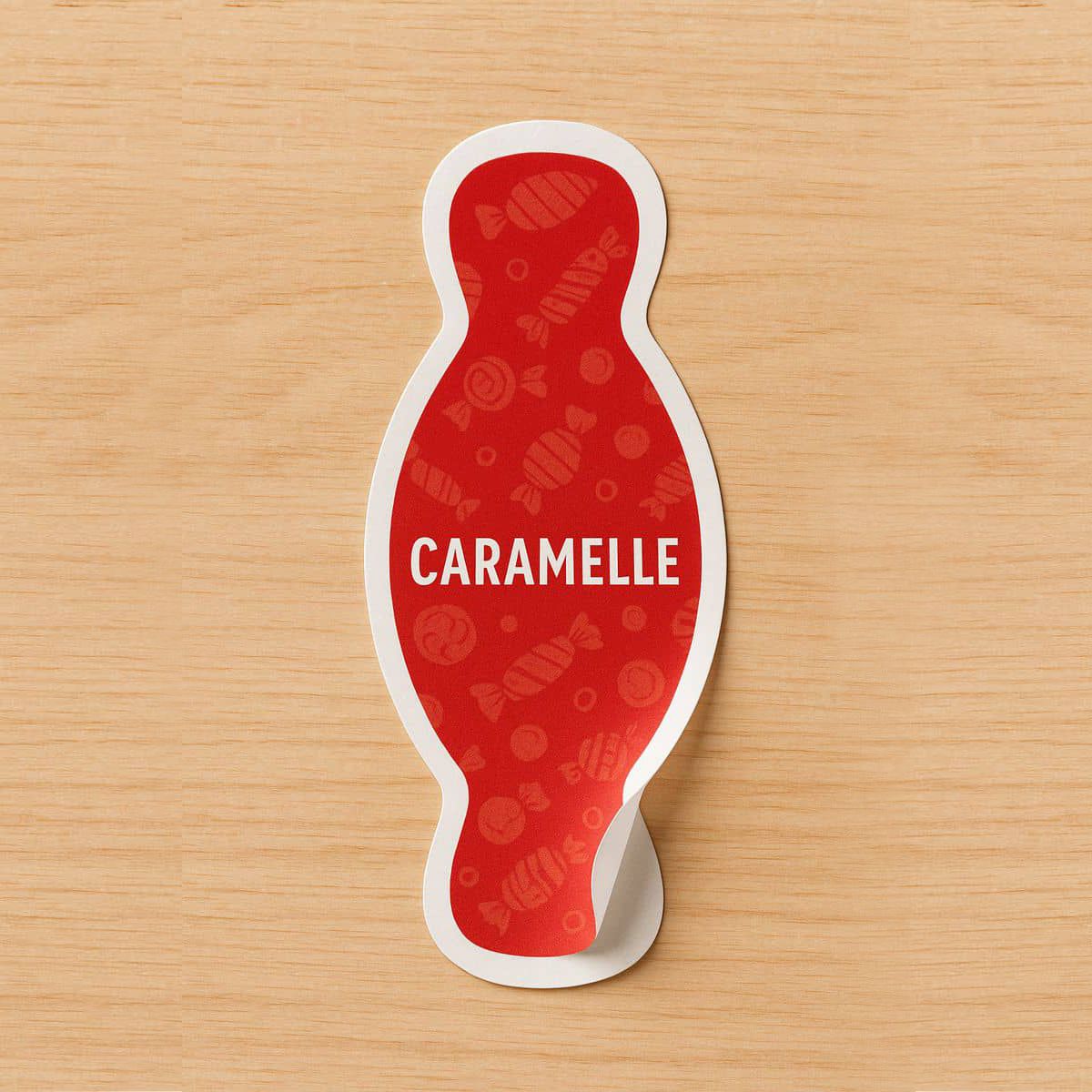 Etichette adesive in PVC irregolari con mezzo taglio