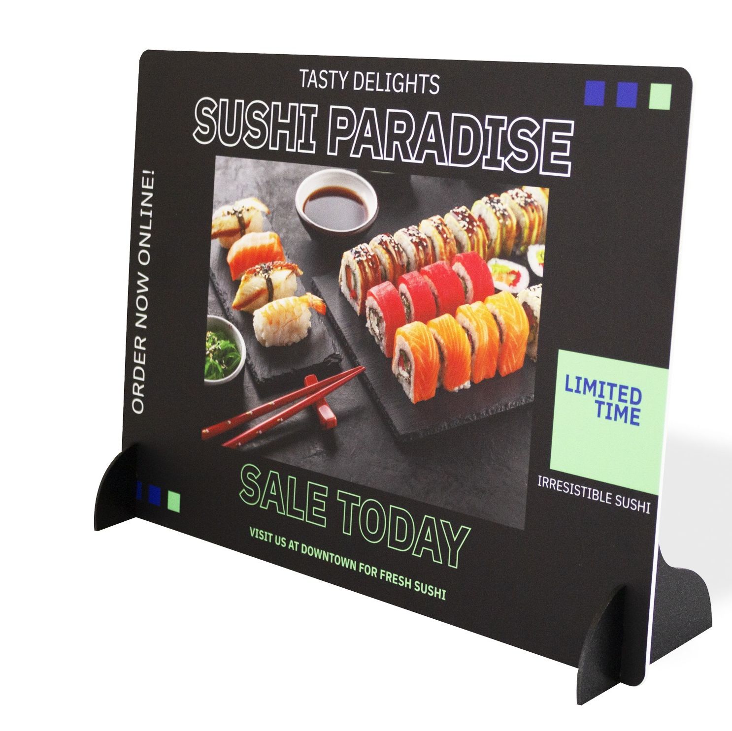 Cartelli vetrina con piedini | monofacciali