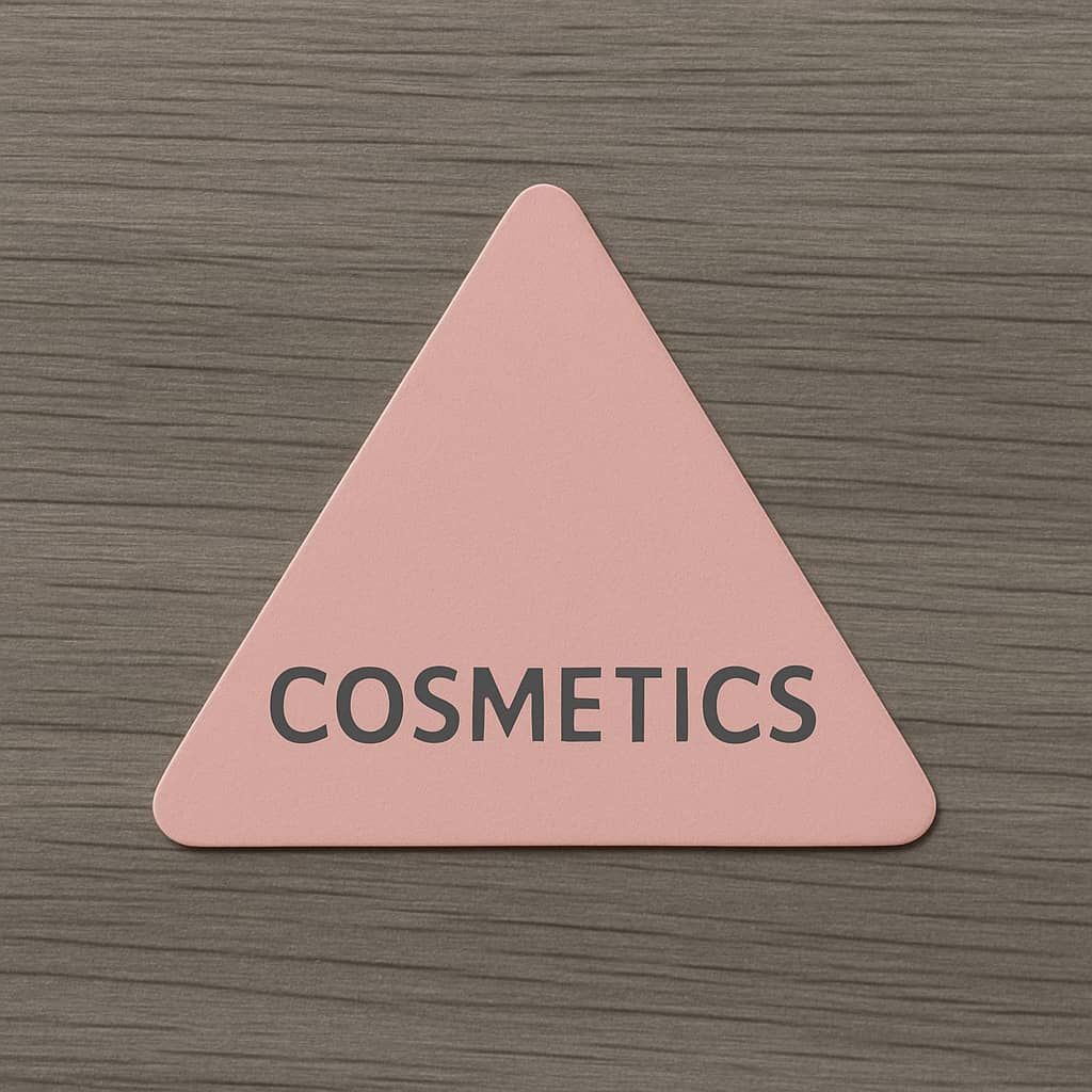 Etichette adesive in PVC triangolari