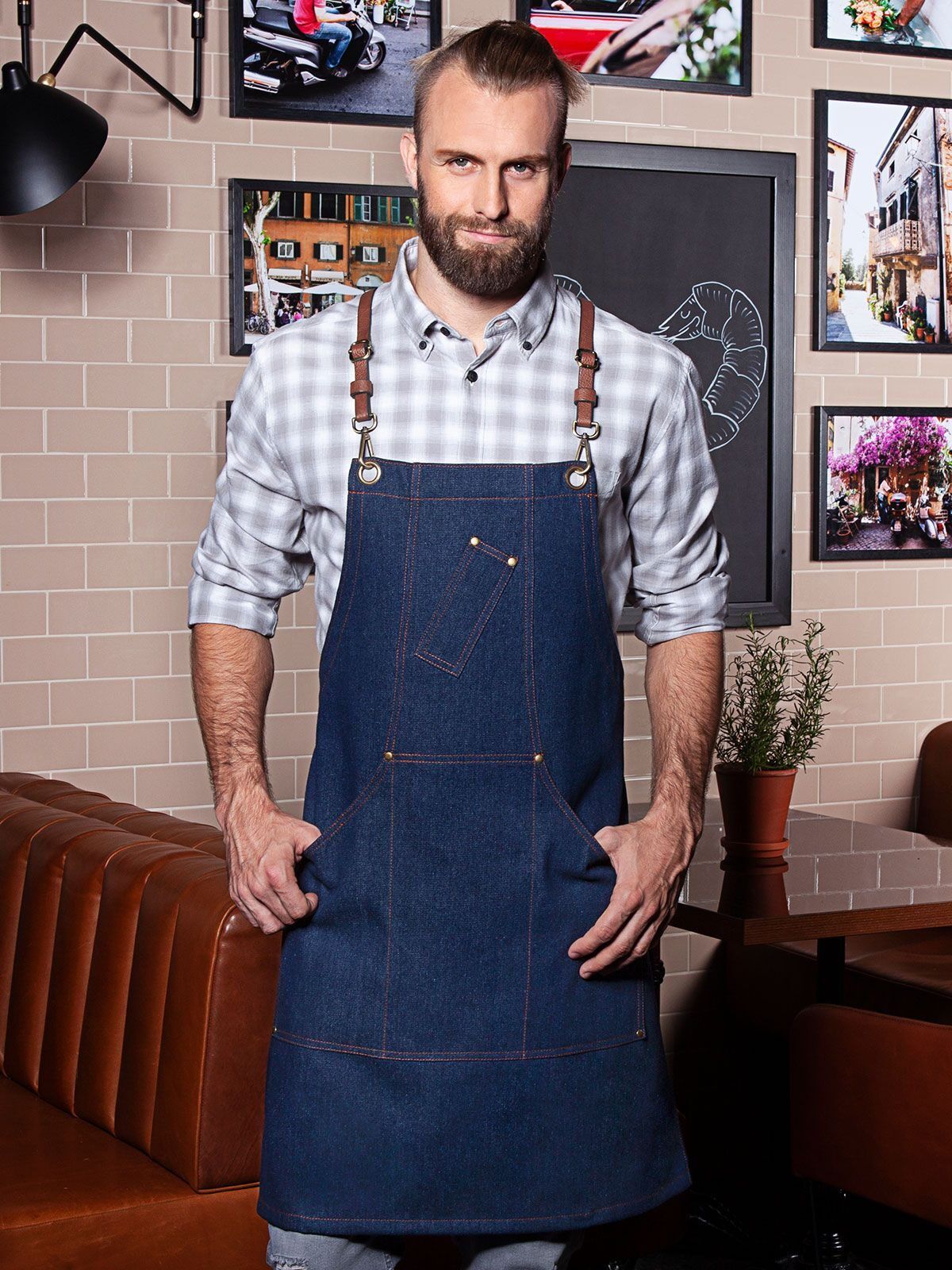 Bib Apron Denim X-Style - Karlowsky