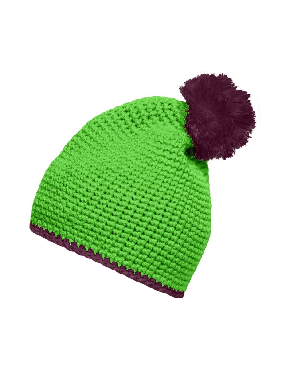 Pompon Hat with Contrast Stripe - Myrtle Beach