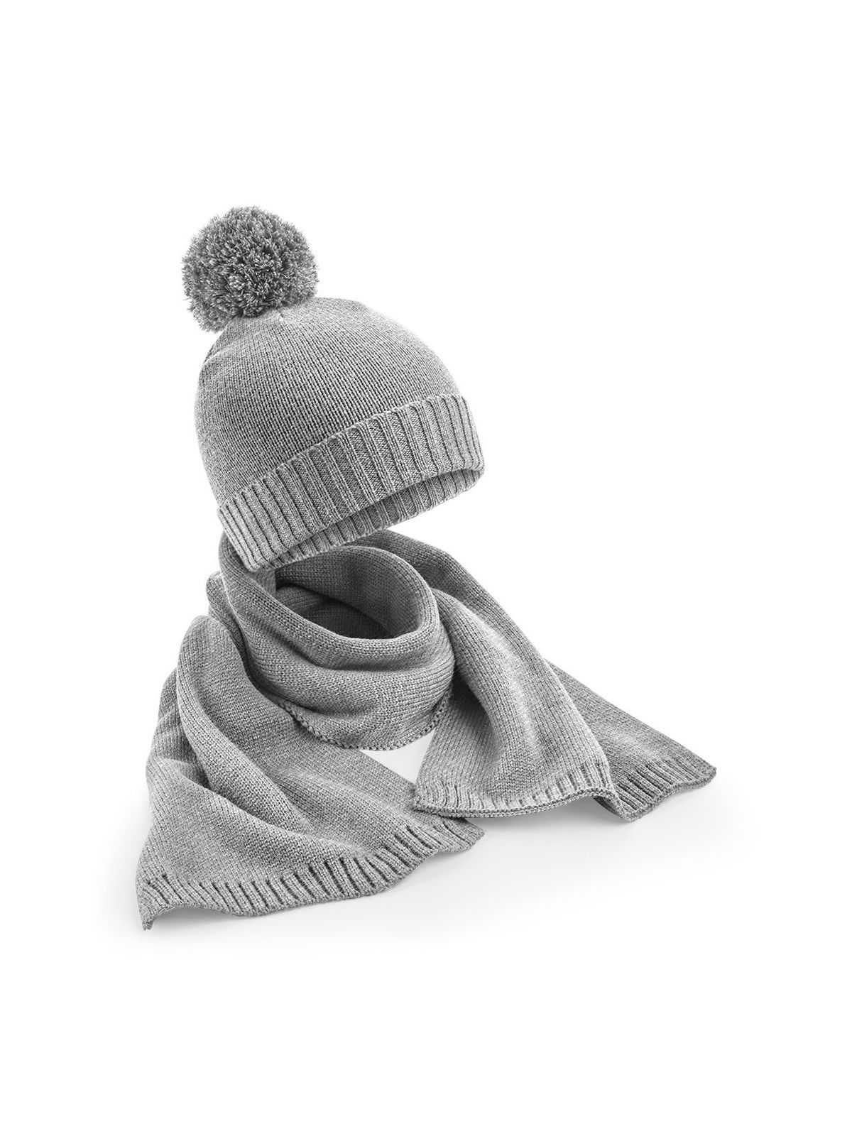 Knitted Scarf and Beanie Gift Set - Beechfield
