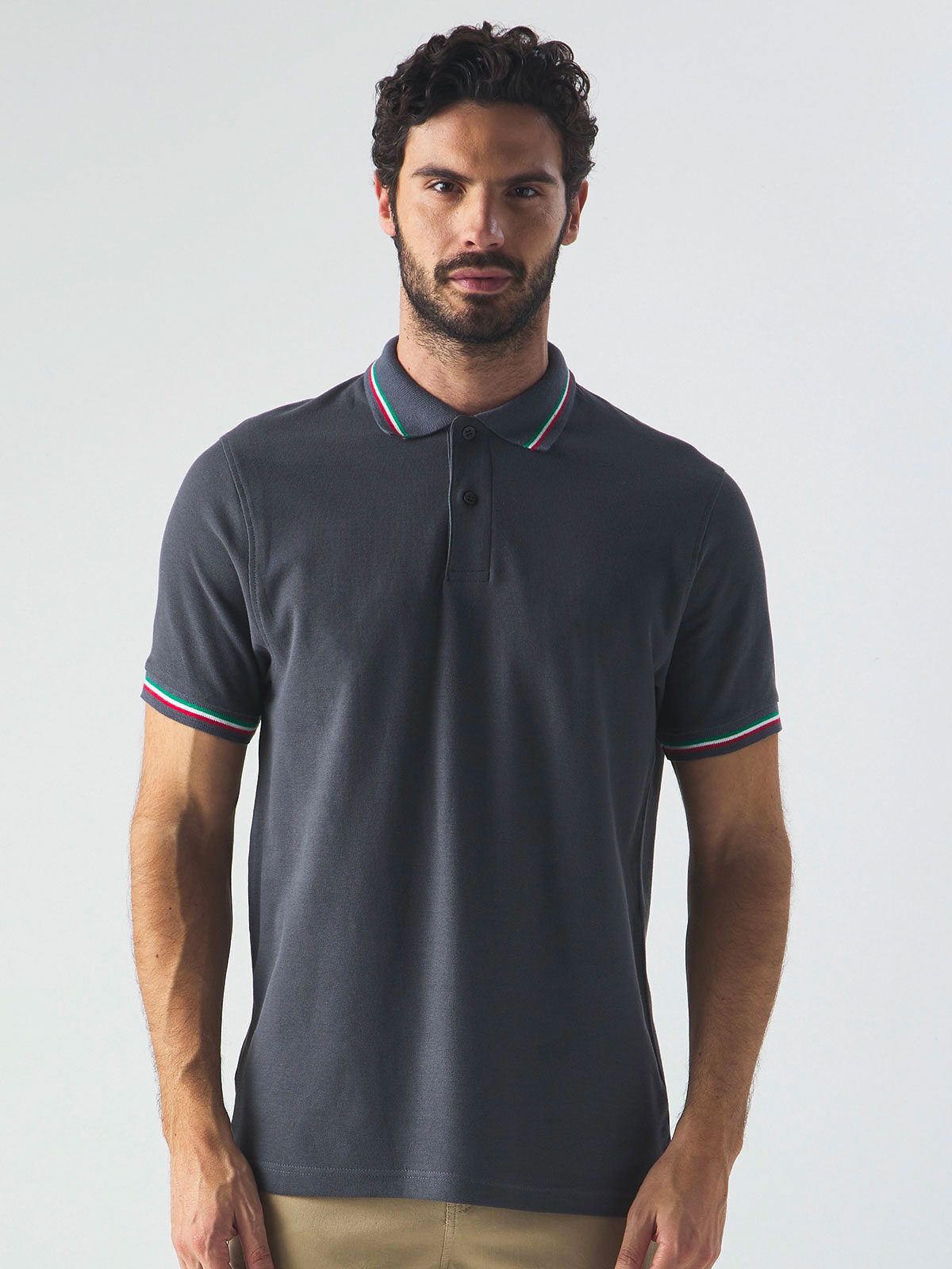 Polo tricolor Italy - Black Spider