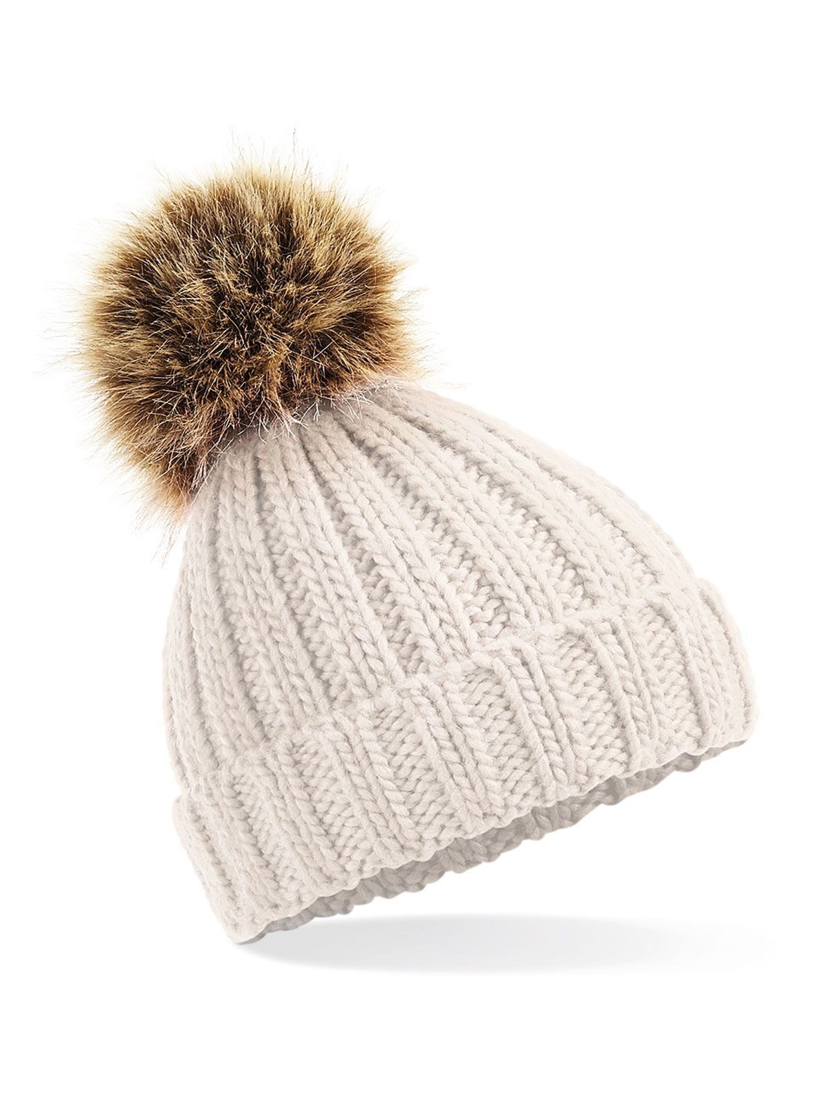 Infant Fur Pom Pom Chunky Beanie - Beechfield