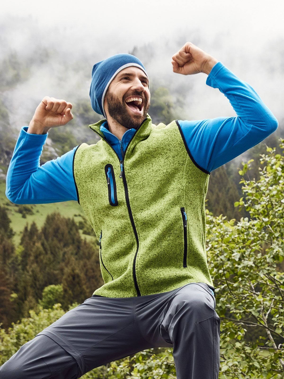 Men's Knitted Fleece Vest - daiber