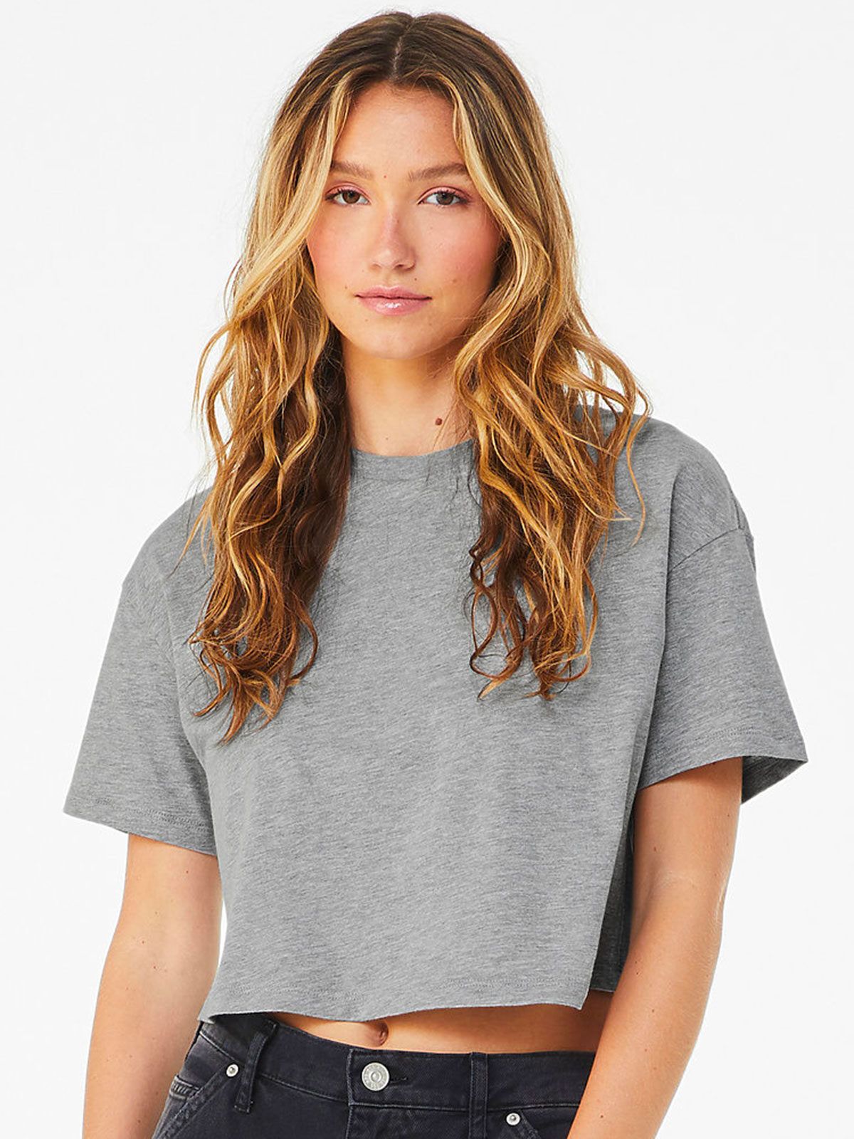 Womens Jersey Crop Tee - Bella+Canvas