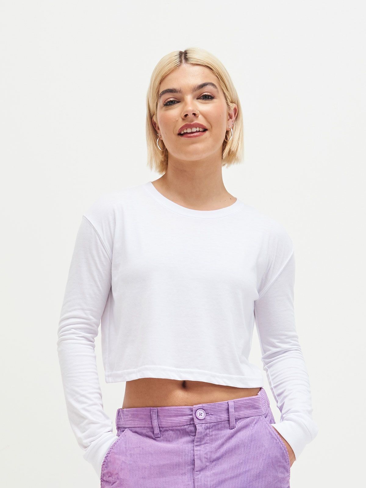 Women's Long Sleeved Cropped T - Just Ts by AWDis