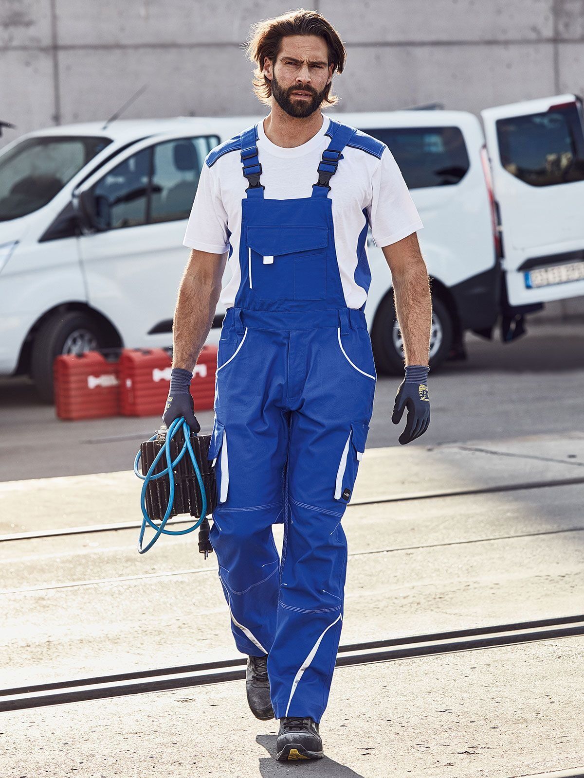 Workwear Pants with Bib - Color - daiber