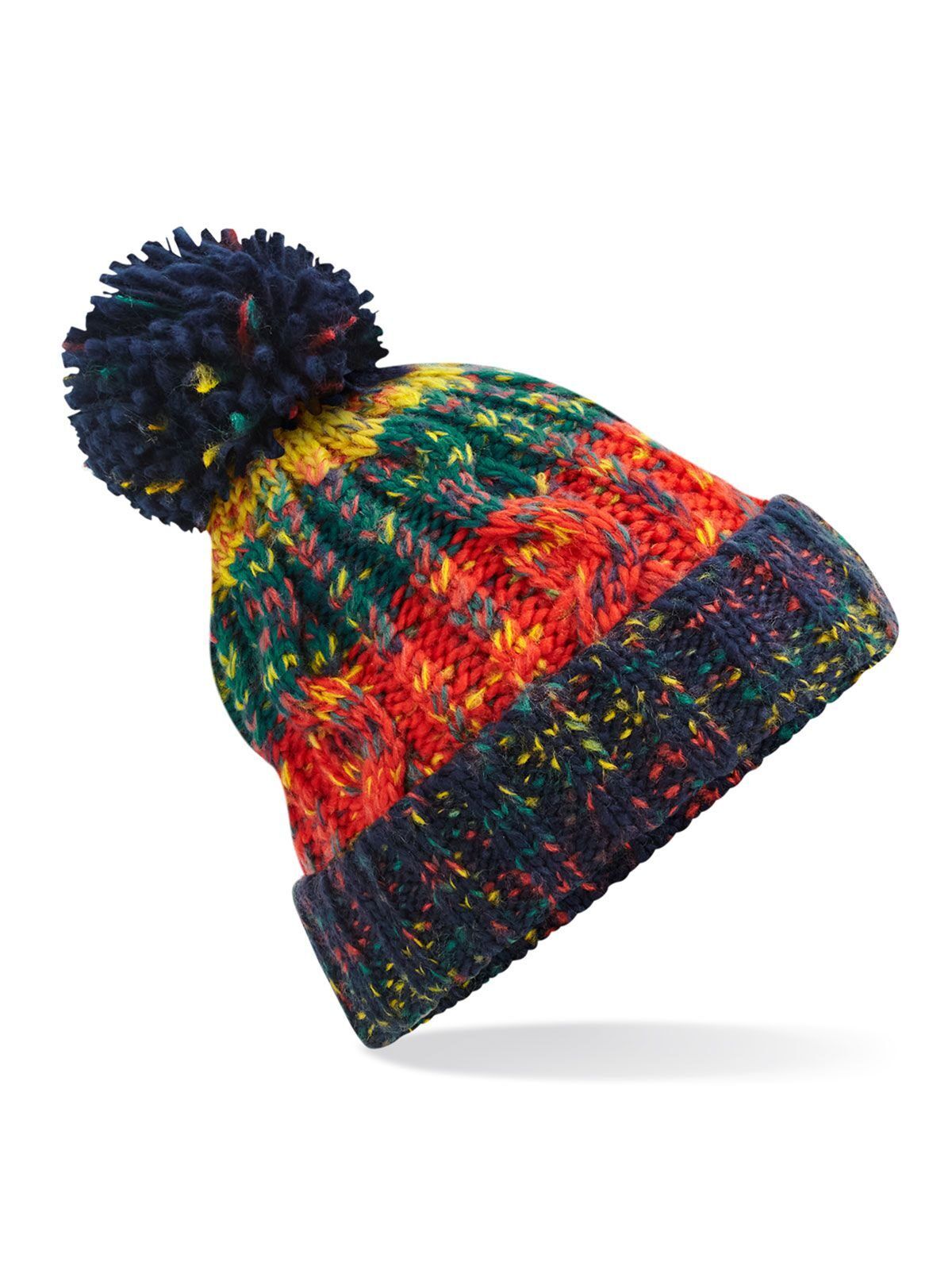 Corkscrew Pom Pom Beanie - Beechfield