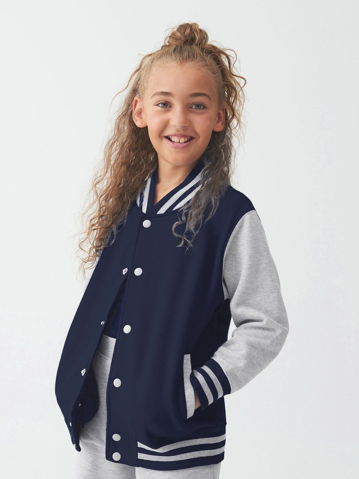 Kids Varsity Jacket - Just Hoods by AWDis
