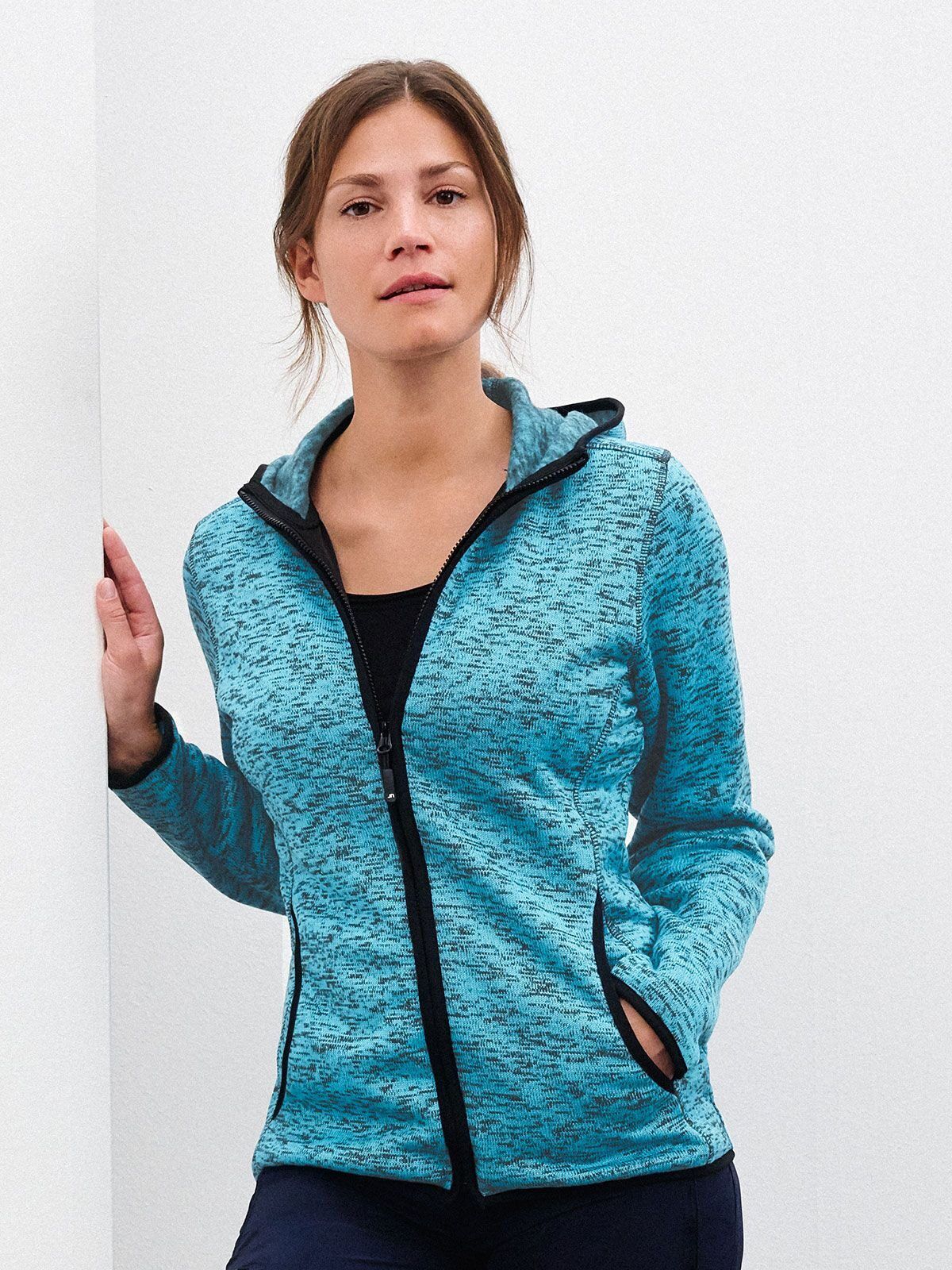Ladies' Knitted Fleece Hoody - daiber