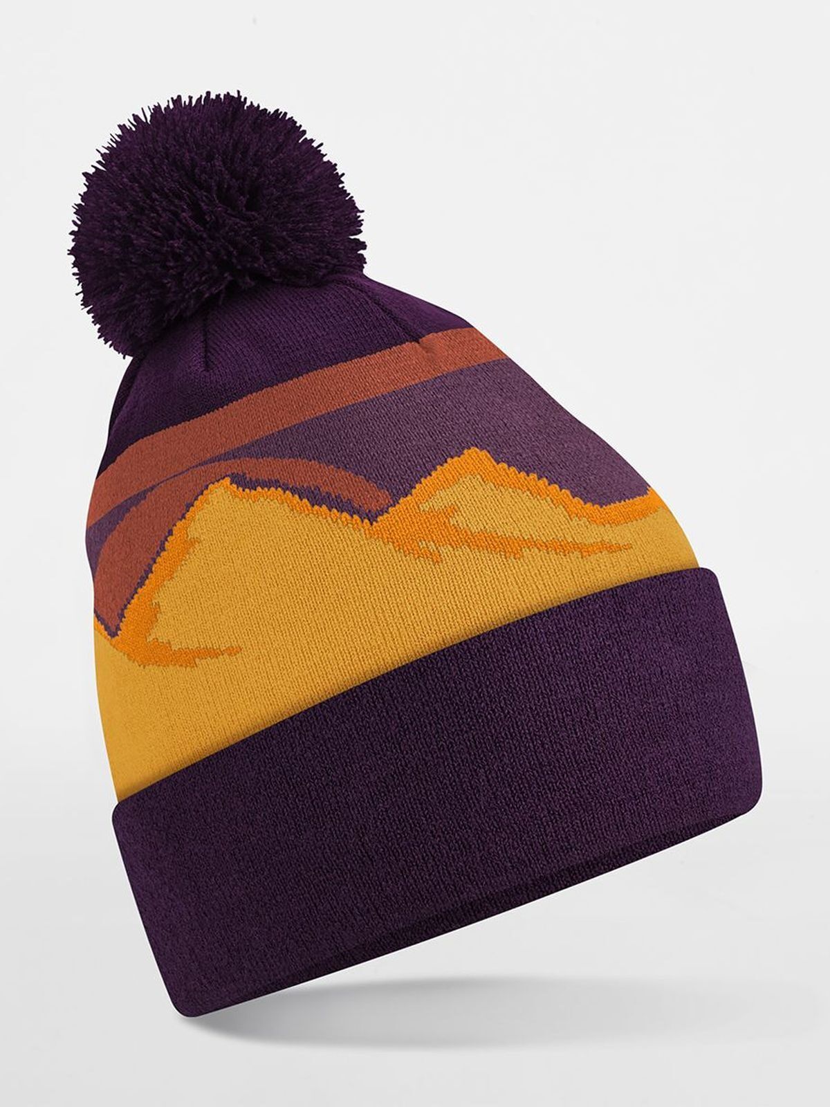 Mountain Peaks Pom Pom Beanie - Beechfield