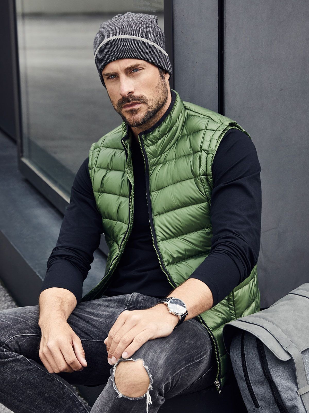 Men's Quilted Down Vest - James & Nicholson