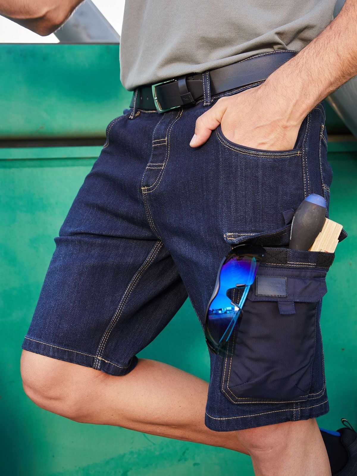 Workwear Stretch Bermuda-Jeans - daiber