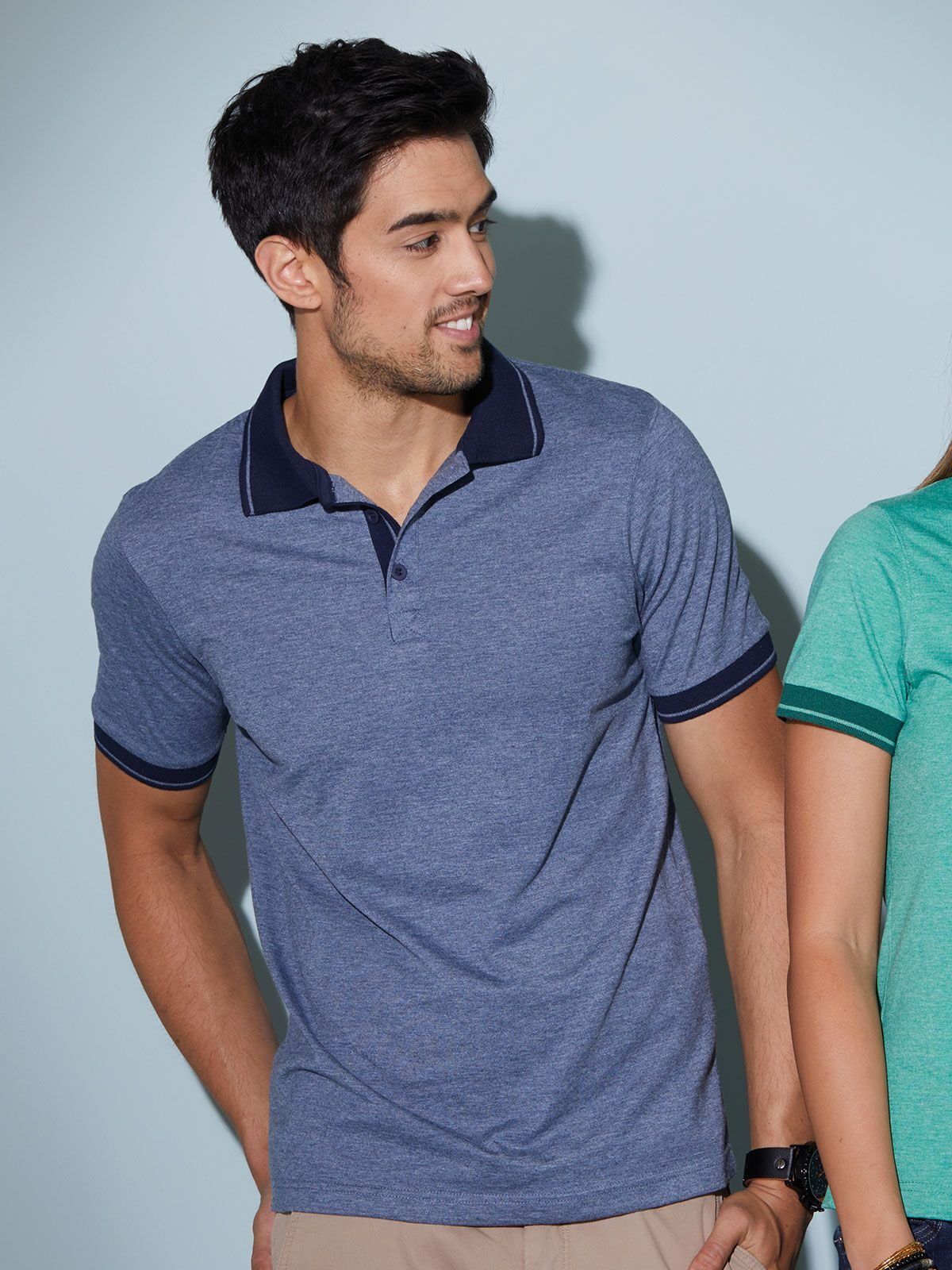 Men's Heather Polo - daiber