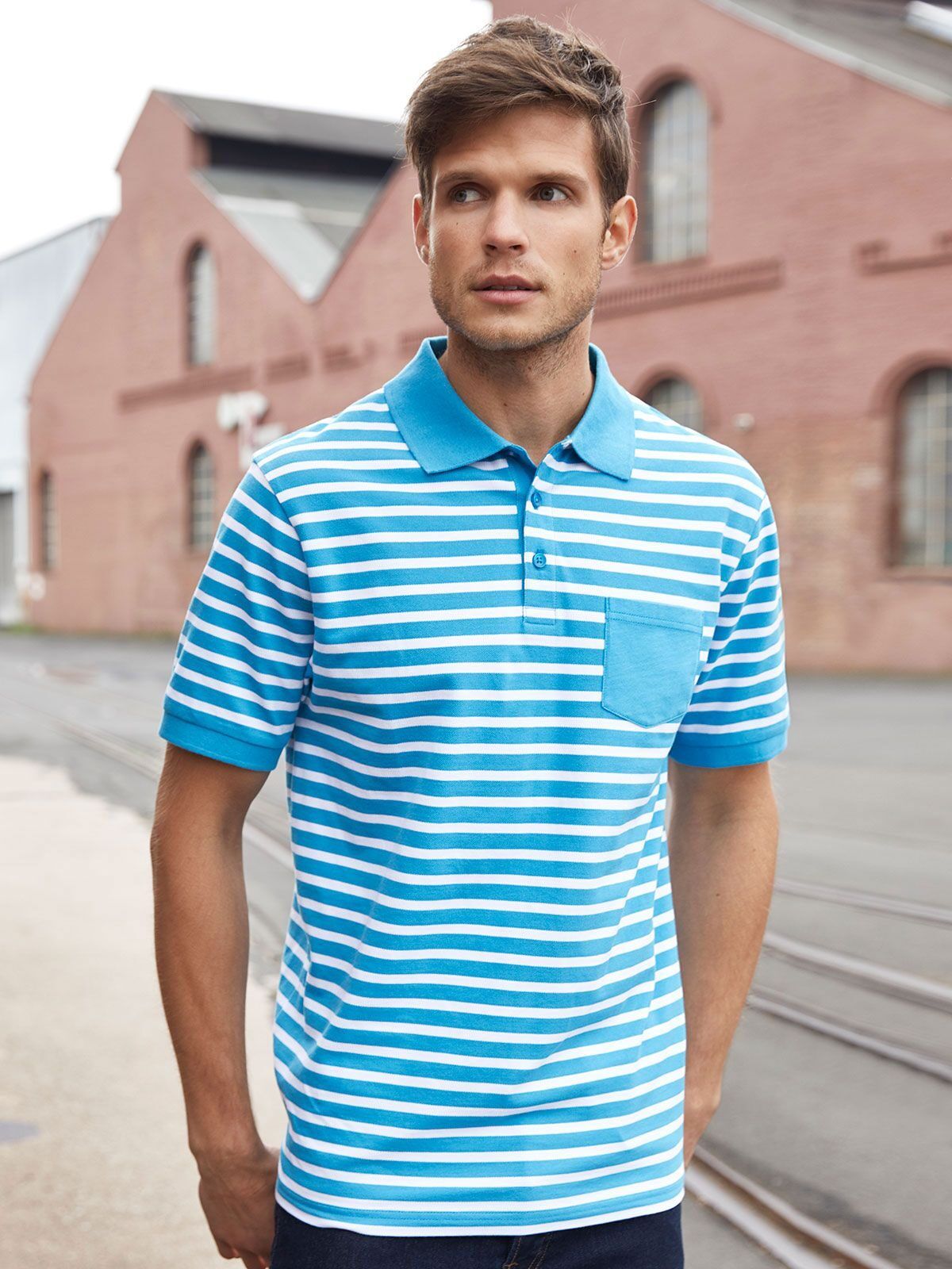 Men's Polo Striped - James & Nicholson