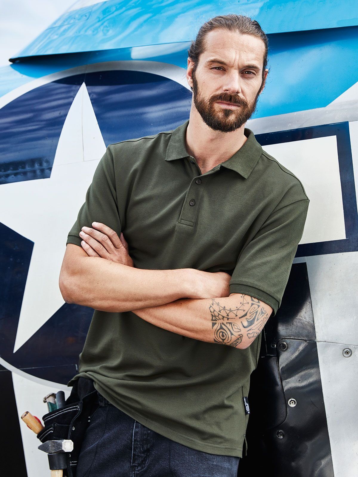 Men's Bio Stretch-Polo Work - Solid - daiber