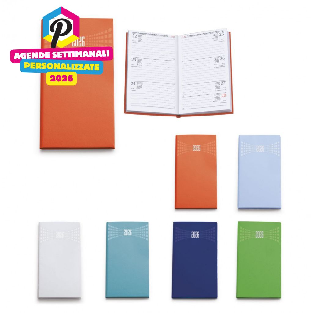 Agendina settimanale 8x14cm Pastello