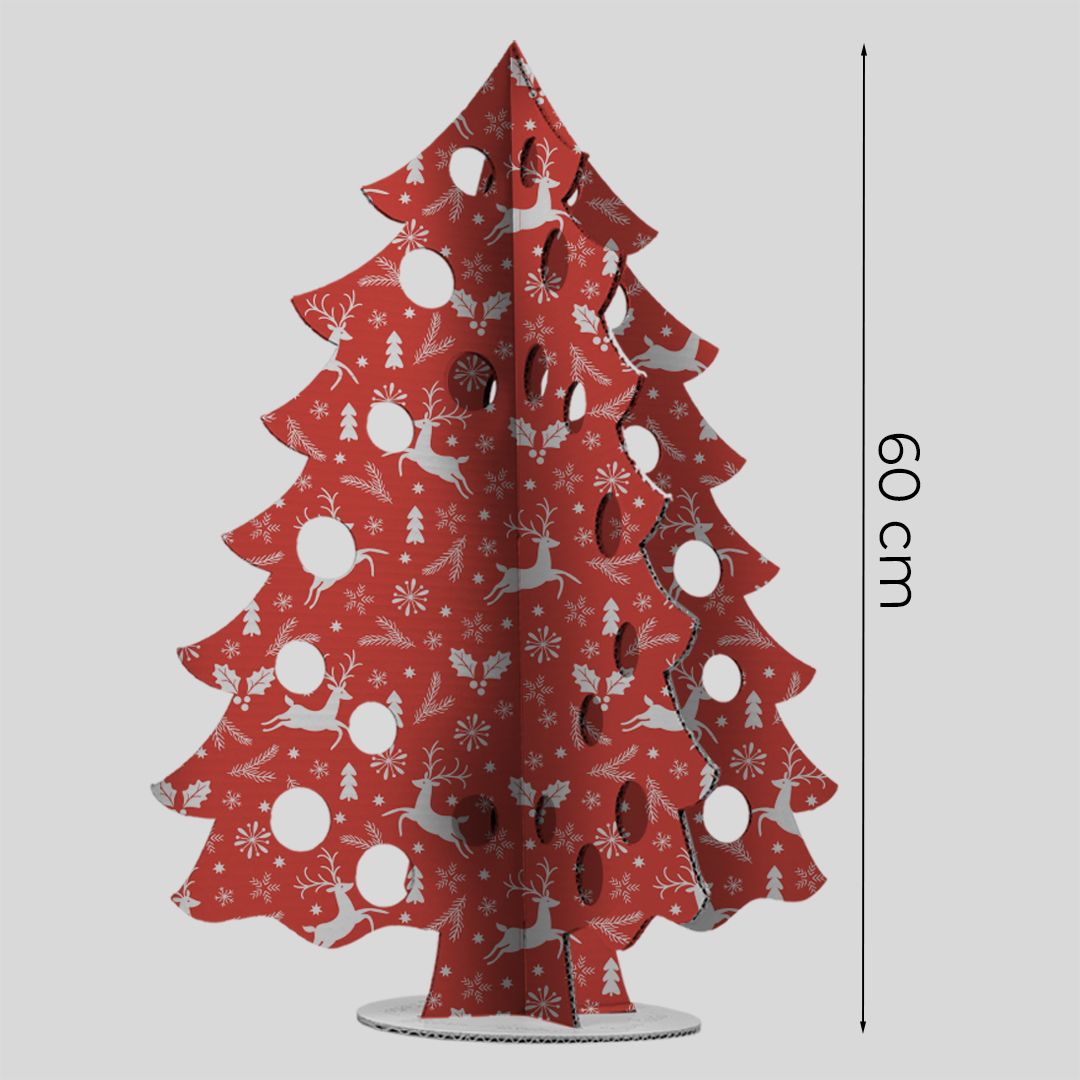 Albero di Natale in cartone Isdal h60 cm