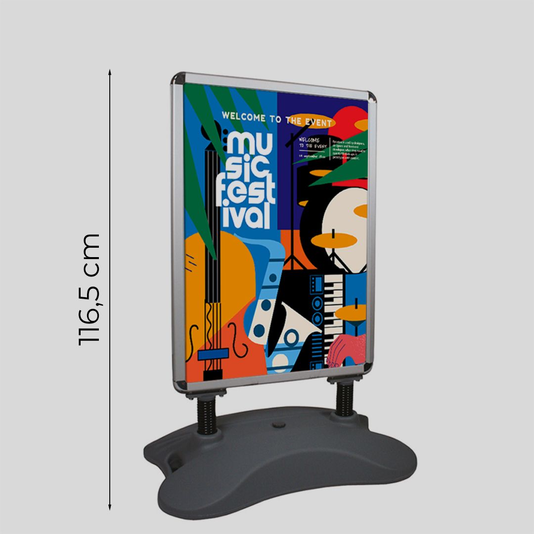 Lavagna antivento bifacciale da esterno A1