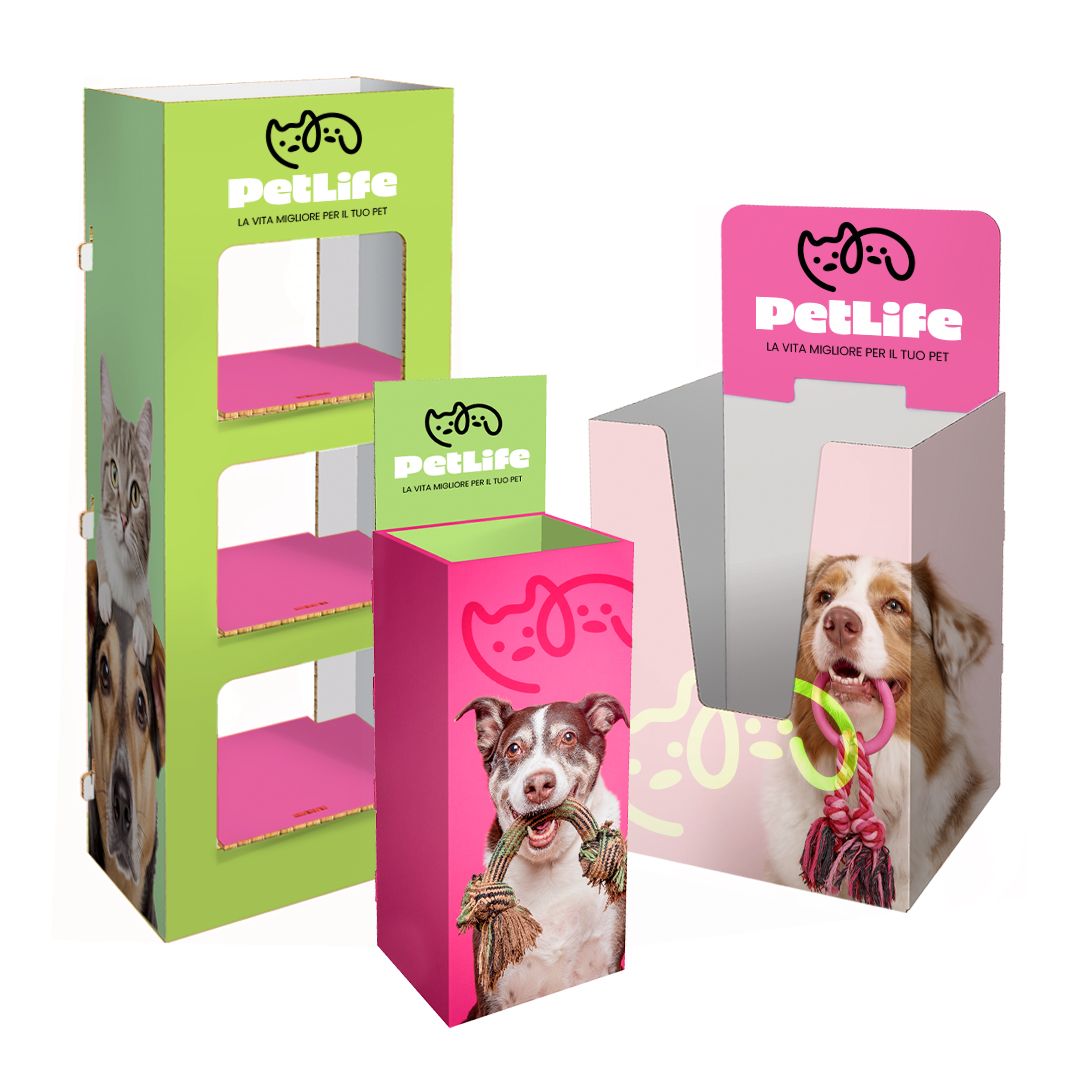 Espositori per prodotti per animali e pet food